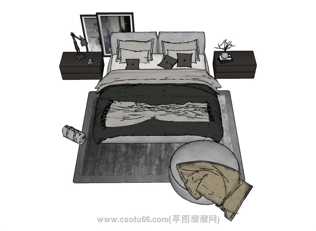 床铺SU模型