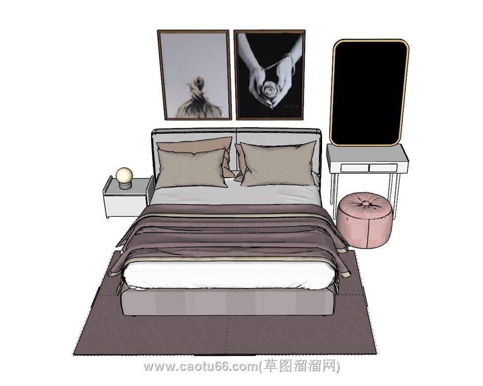 床铺SU模型