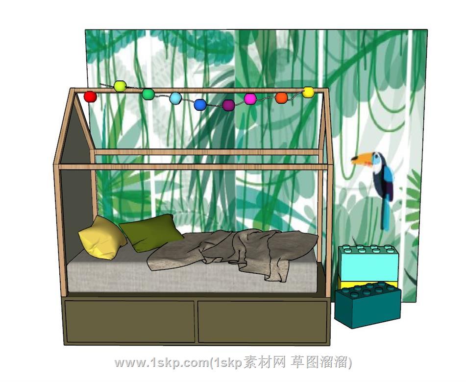 儿童床SU模型