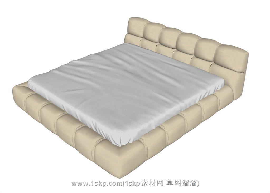 软包床铺SU模型