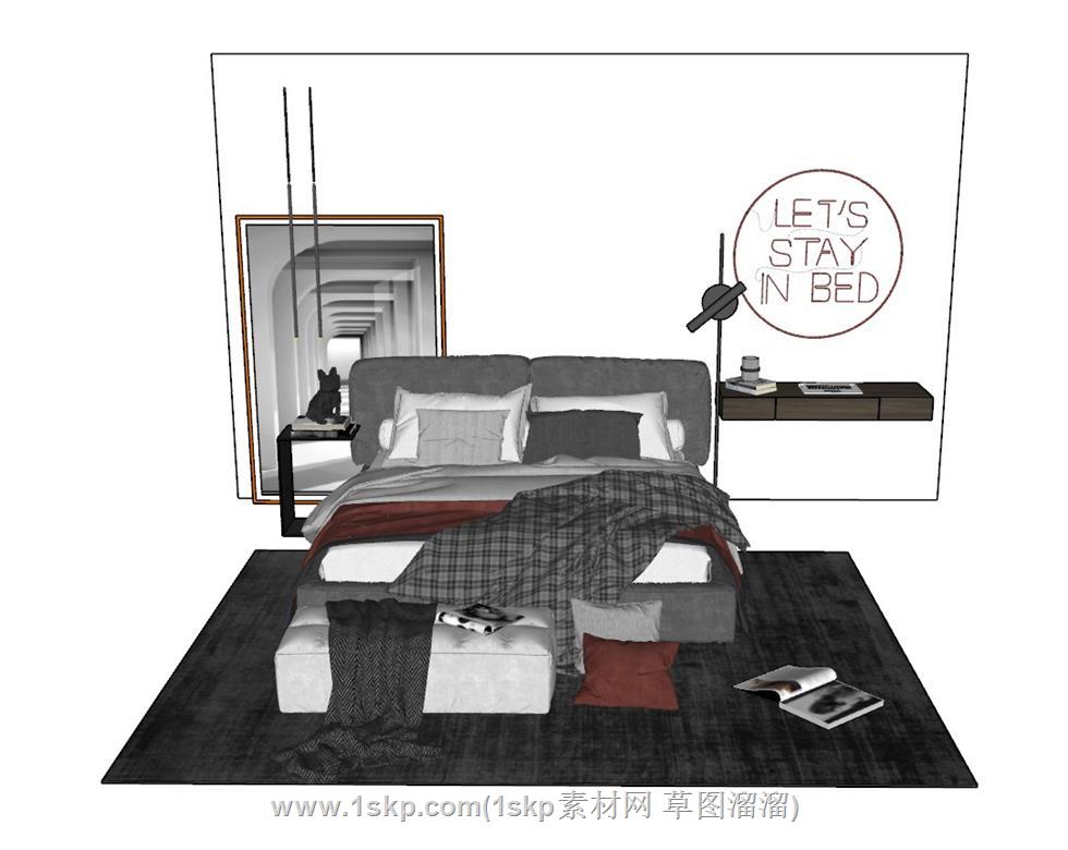 床铺SU模型