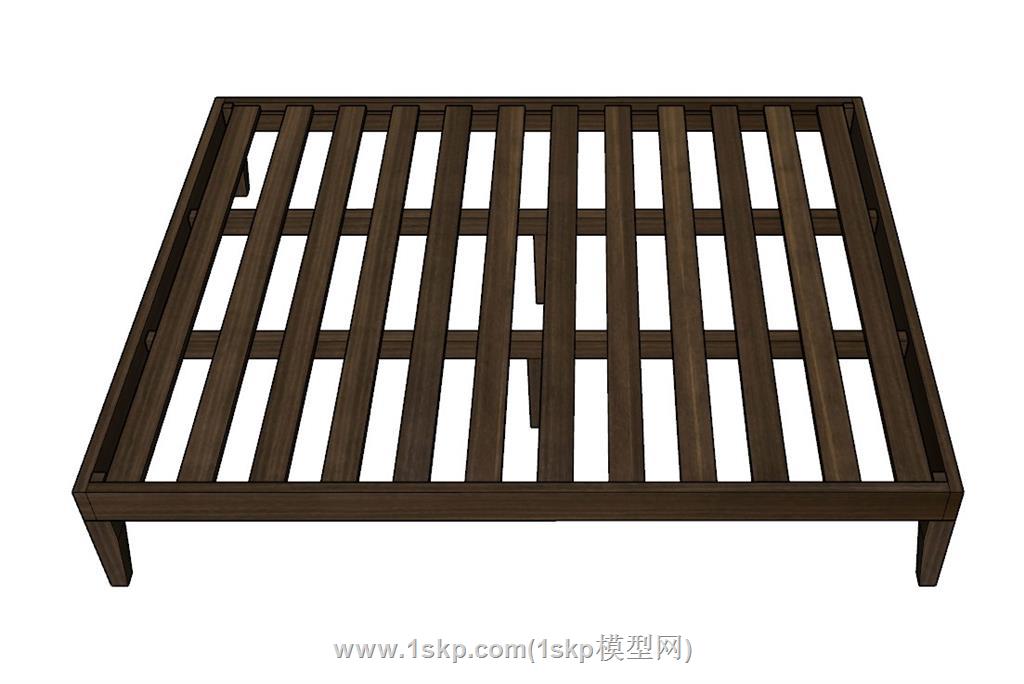 床铺排骨架SU模型