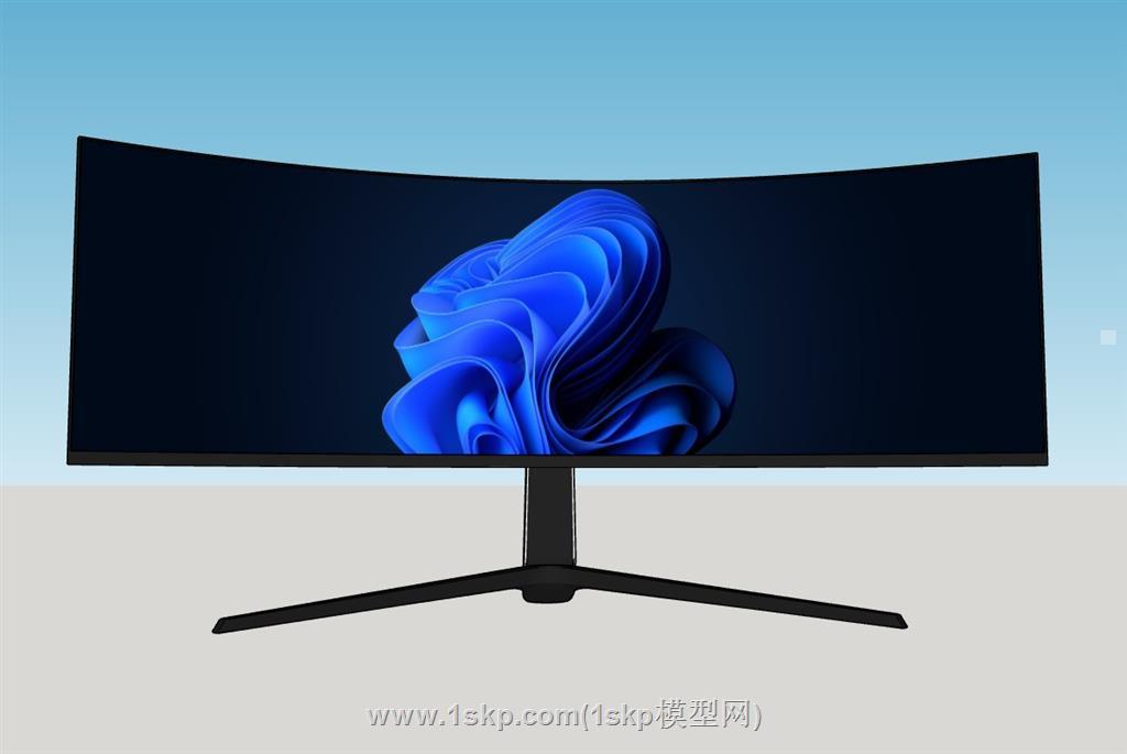 曲面曲屏显示器SU模型