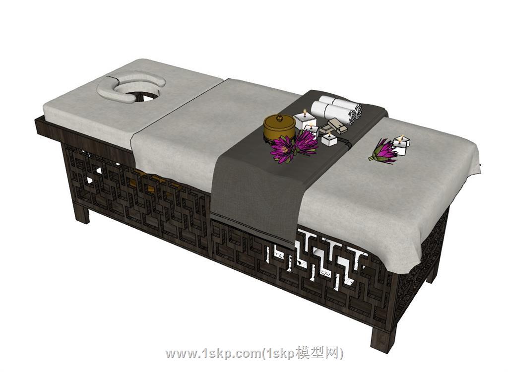 SPA按摩床SU模型