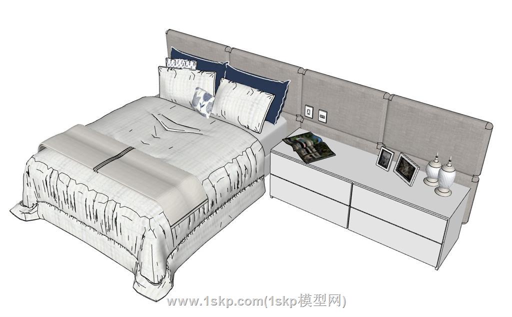 床铺SU模型