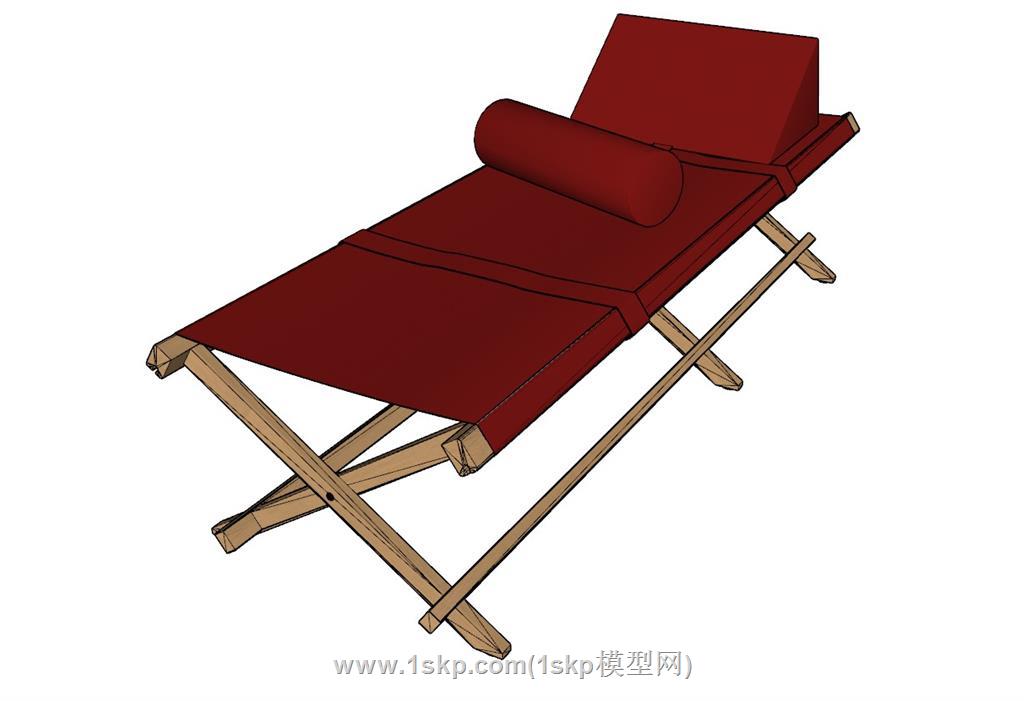 木制折叠床SU模型