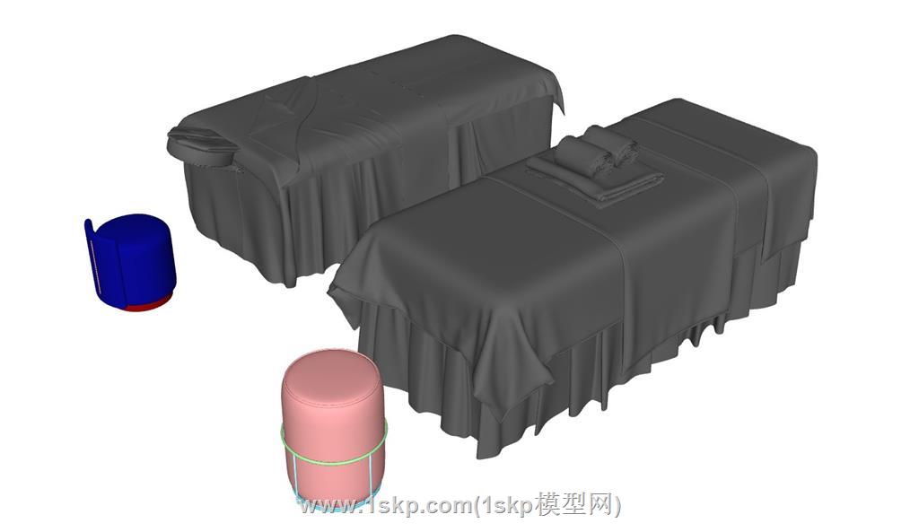 美容床SPA按摩床SU模型