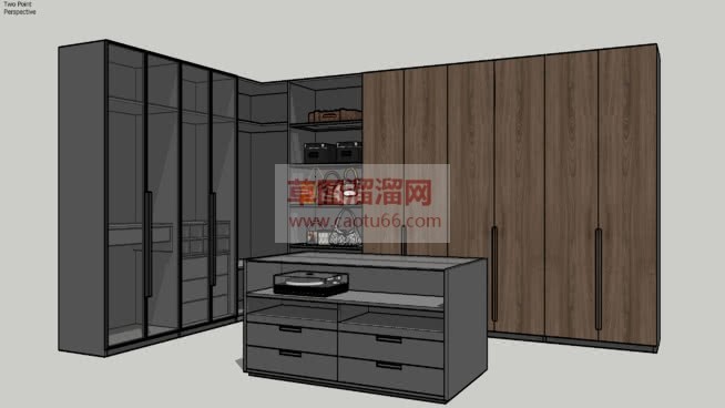衣柜L型转角SU模型