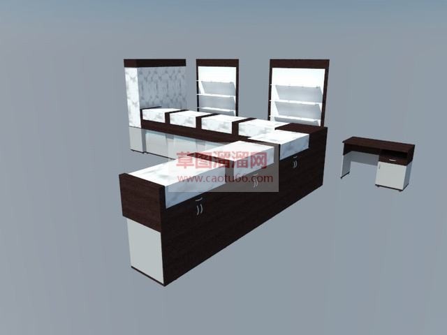展柜+珠宝展柜SU模型