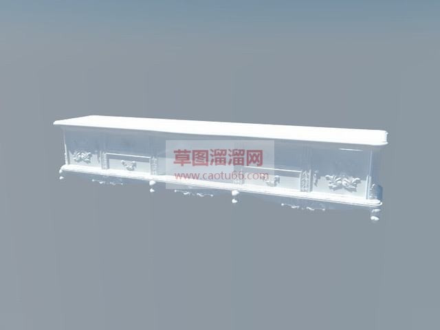 电视柜雕文SU模型