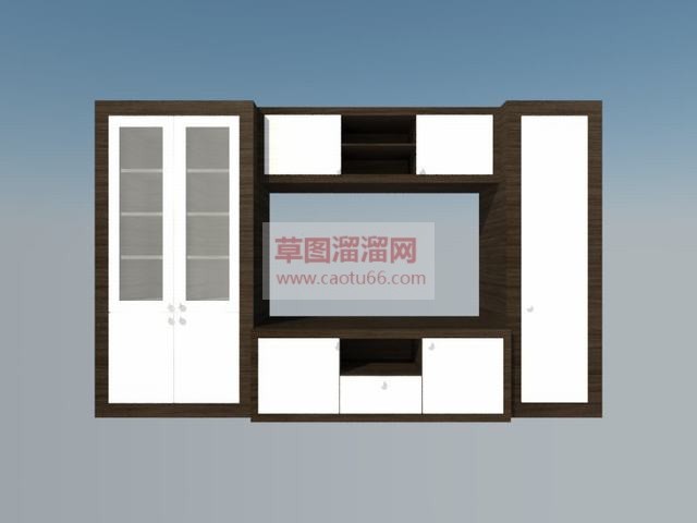 组合柜电视柜卧室SU模型