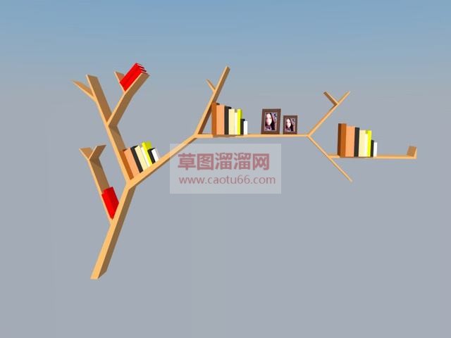 树形书架SU模型