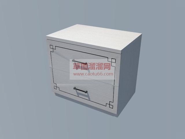 中式床头柜SU模型