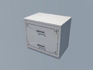 中式床头柜SU模型