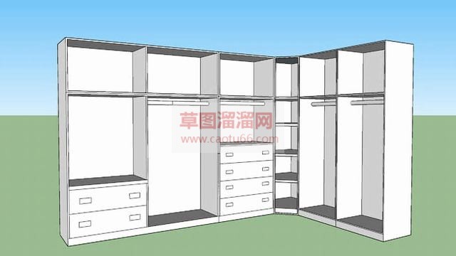 衣橱衣柜衣帽间SU模型