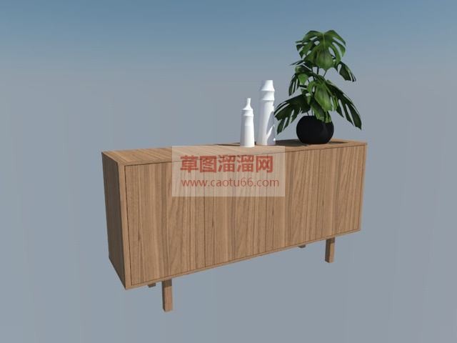 边桌柜SU模型