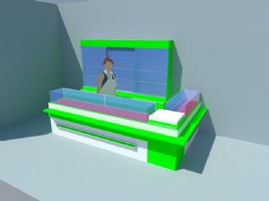 玻璃柜展柜SU模型