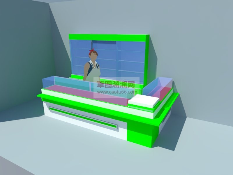 玻璃柜展柜SU模型
