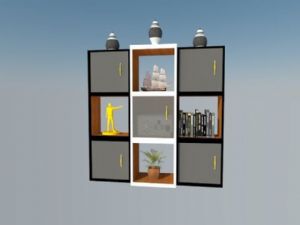 书架帆船装饰品SU模型 免费sketchup模型下载