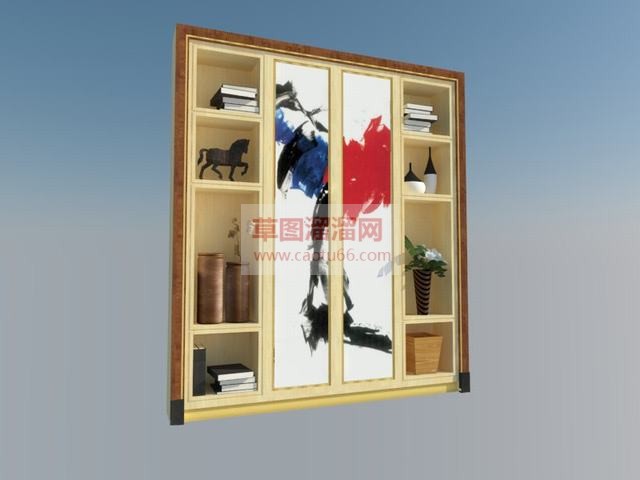 书柜书架工艺品SU模型
