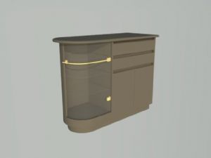 边桌柜子家具SU模型