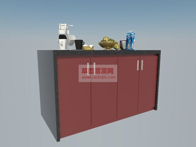 进门鞋柜牛奶SU模型