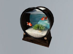 金鱼缸金鱼柜SU模型