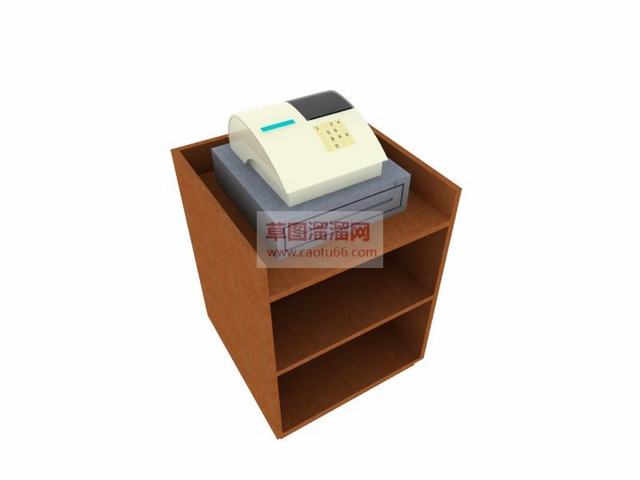 柜子小票机打票机SU模型