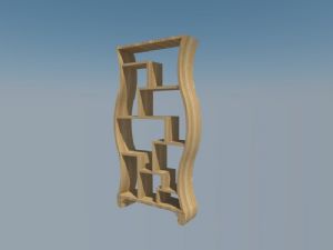 中式博古架展示柜SU模型