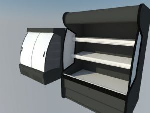 冷冻柜冰箱蛋糕柜SU模型 免费sketchup模型下载