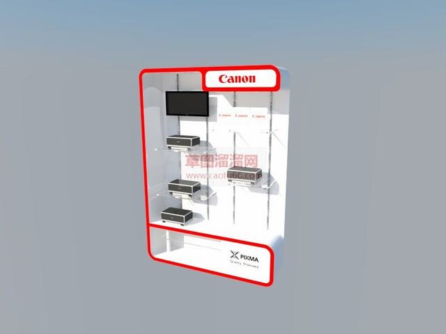 数码电子电子商品展柜SU模型