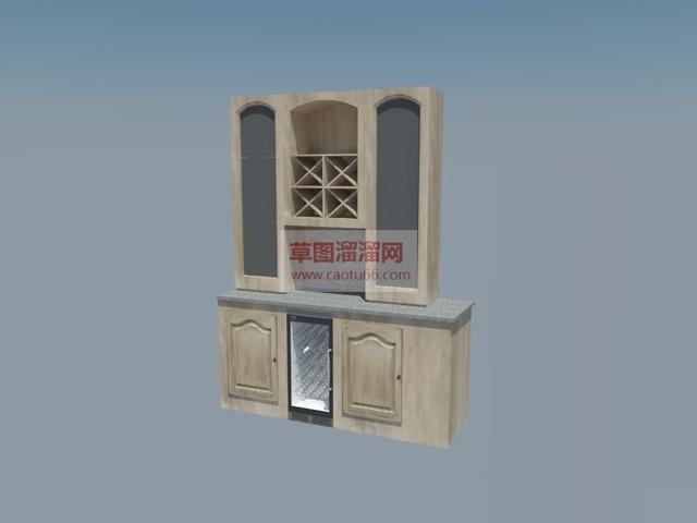 酒柜家具SU模型