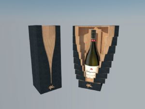 木制酒架酒柜红酒SU模型