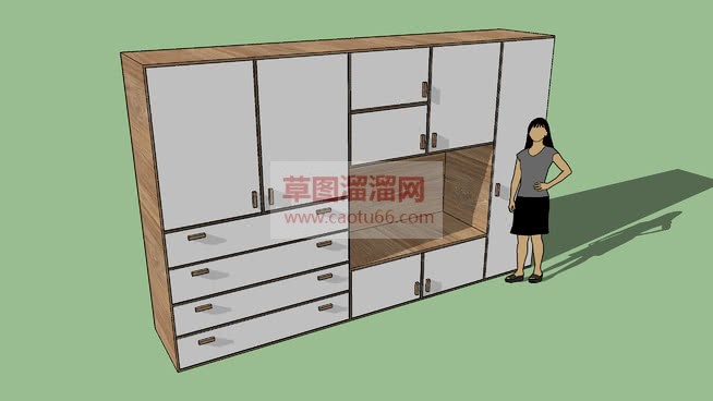 组合柜电视SU模型