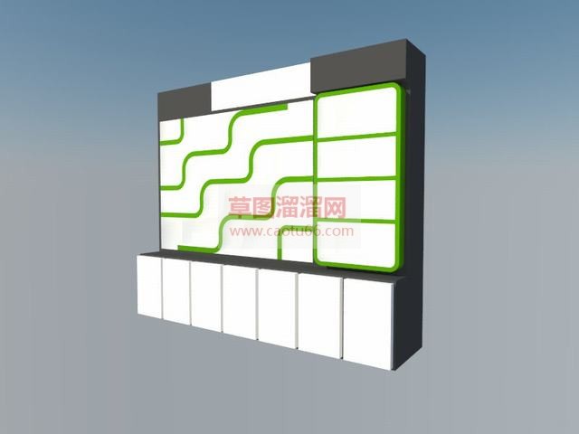 商品展示柜立柜SU模型