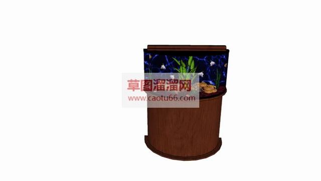 水族馆金鱼缸鱼缸SU模型