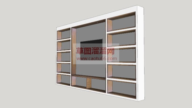 电视柜柜架凹SU模型