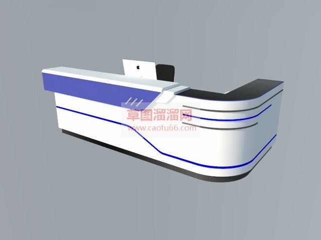 前台柜台草图SU模型
