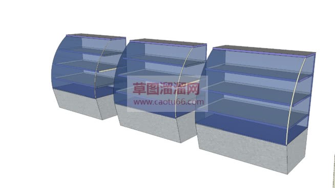 玻璃蛋糕展柜SU模型