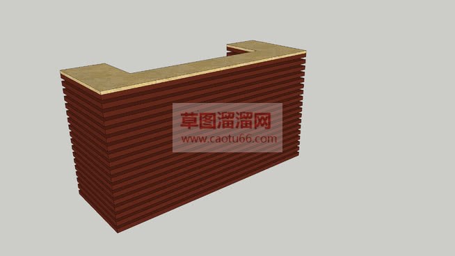前台柜台接待SU模型