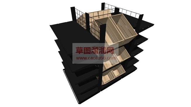 生鲜货架免费SU模型