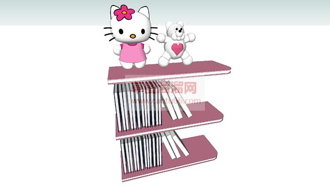 女生粉色可爱SU模型
