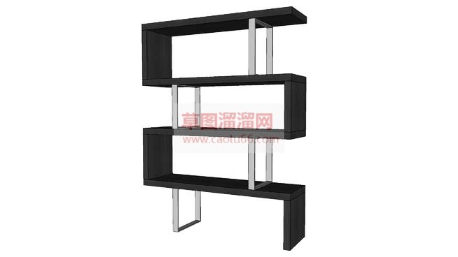 现代简易书架SU模型