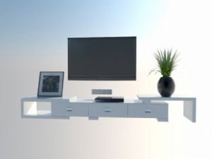 电视柜+机顶SU模型