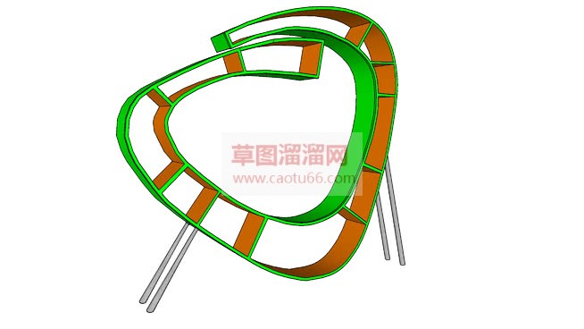创意书架免费SU模型