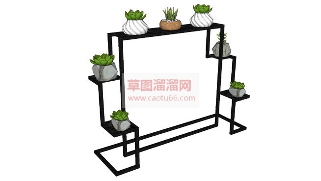 室内花架草图SU模型