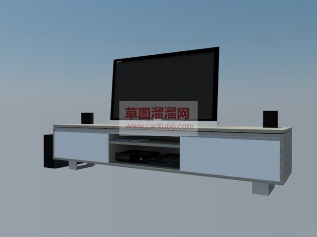 木制简约电视SU模型