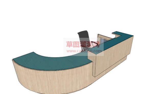 公司的前台柜SU模型