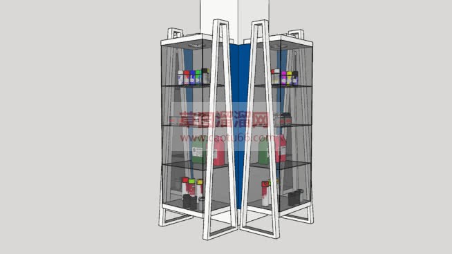 玻璃展示柜展SU模型