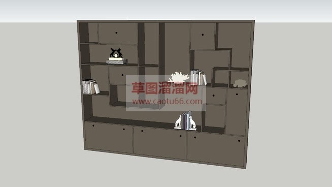 书柜摆放柜免SU模型